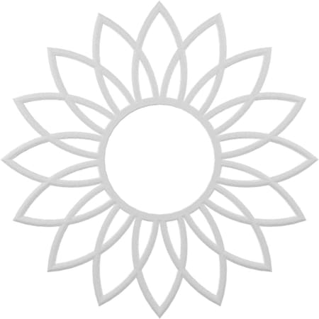 Ekena Millwork Daisy Architectural Grade PVC Pierced Ceiling Medallion, 28"OD x 9 3/4"ID x 3/4"P, Unfinished CMPP28DA